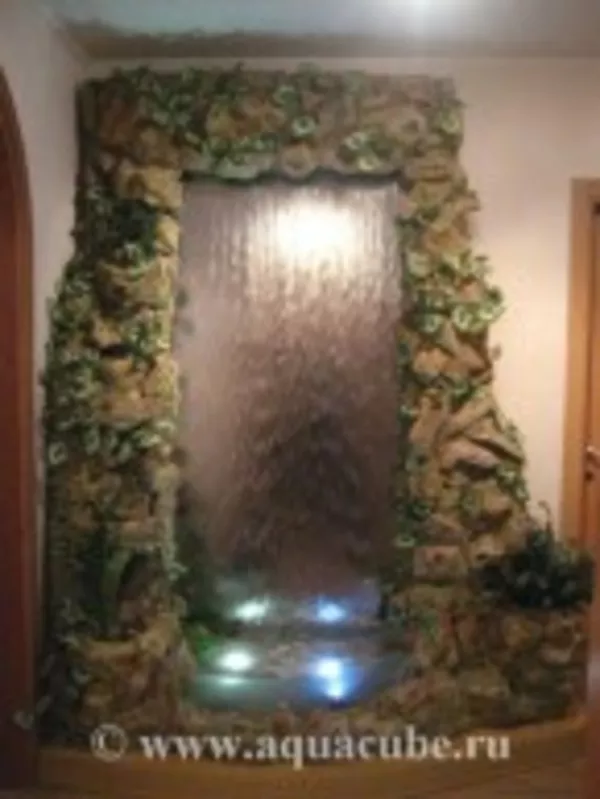 Воздушно-пузырьковые изделия,  панели водопады по стеклу 5